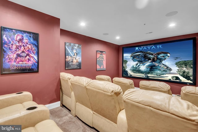 8220 Waterside Ct, Fort Washington, MD 20744 - cinema with carpet, recessed lighting, and baseboards