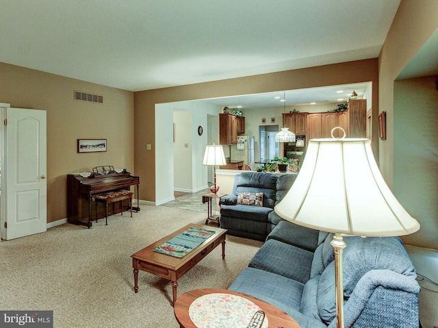 235 Amherst Dr, Doylestown, PA 18901 - living area featuring light carpet and baseboards