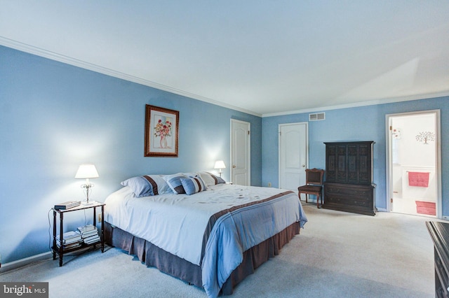 235 Amherst Dr, Doylestown, PA 18901 - carpeted bedroom with baseboards and crown molding