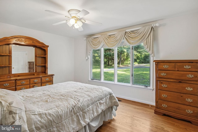 1316 Carpenters Point Rd, Perryville, MD 21903 - bedroom with light wood-style floors, baseboards, and a ceiling fan