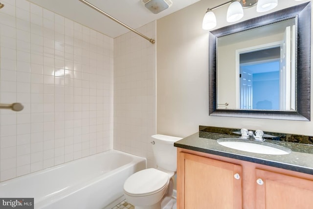 6087 Majors Ln Unit 1, Columbia, MD 21045 - bathroom featuring toilet, vanity, and  shower combination