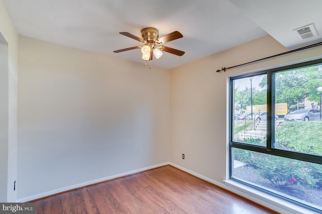 6087 Majors Ln Unit 1, Columbia, MD 21045 - empty room with baseboards, wood finished floors, and ceiling fan