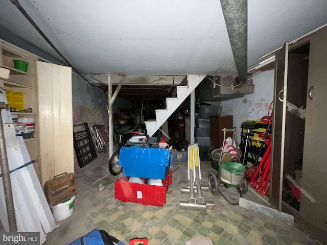 1744 Llewelyn Ave, Baltimore, MD 21213 - unfinished below grade area with stairs