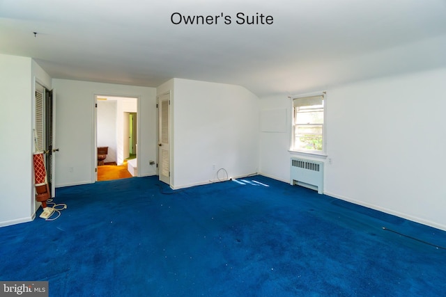 209 Berkshire Ave, Linwood, NJ 08221 - unfurnished room with radiator heating unit, baseboards, and carpet flooring