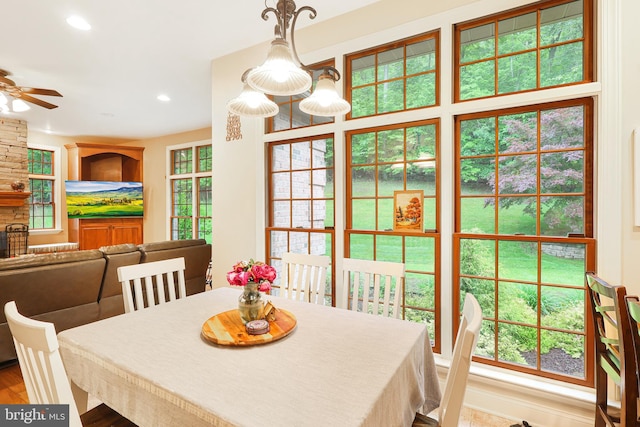25 Mariner Ct, Ridgeley, WV 26753 - dining room featuring ceiling fan and recessed lighting
