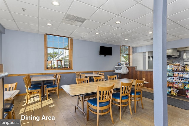 3 Howell Point Rd, Betterton, MD 21610 - dining space featuring plenty of natural light, wood finished floors, recessed lighting, and a drop ceiling