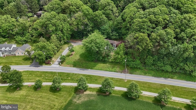 1236 Wood Rd, Hummelstown, PA 17036 - aerial overview of property's location featuring a heavily wooded area