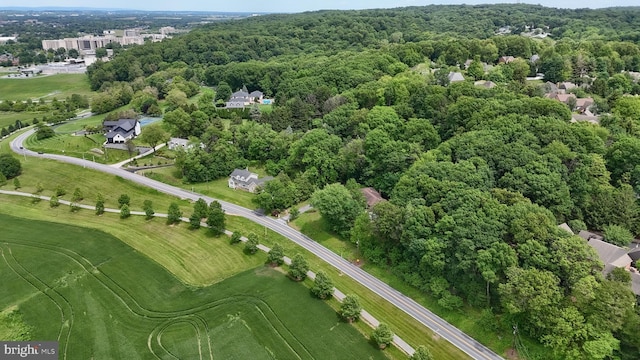 1236 Wood Rd, Hummelstown, PA 17036 - aerial view of property and surrounding area with a heavily wooded area