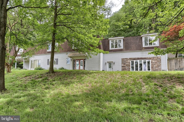 1236 Wood Rd, Hummelstown, PA 17036 - rear view of property featuring stone siding and roof with shingles