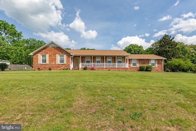 113 Kendallwood Dr, Fredericksburg, VA 22405 - ranch-style home featuring a porch and brick siding
