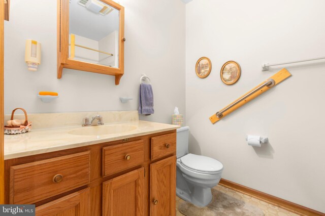 113 Kendallwood Dr, Fredericksburg, VA 22405 - bathroom featuring toilet, vanity, and baseboards