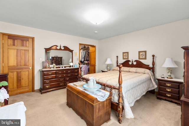 113 Kendallwood Dr, Fredericksburg, VA 22405 - bedroom featuring light carpet, a closet, and a walk in closet