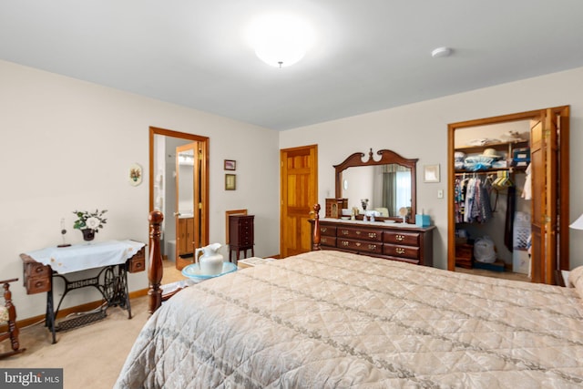113 Kendallwood Dr, Fredericksburg, VA 22405 - carpeted bedroom with a closet, a walk in closet, and baseboards
