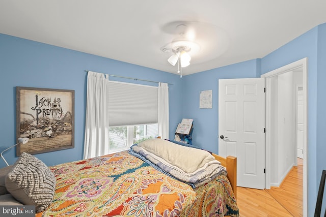 419 Westside Station Dr, Winchester, VA 22601 - bedroom with wood finished floors and ceiling fan