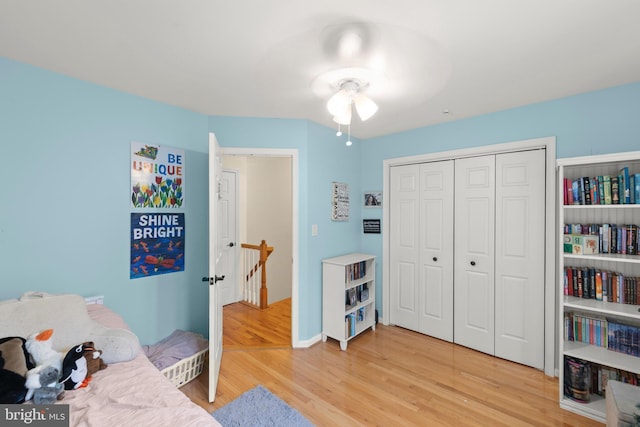419 Westside Station Dr, Winchester, VA 22601 - bedroom featuring light wood-type flooring and a closet