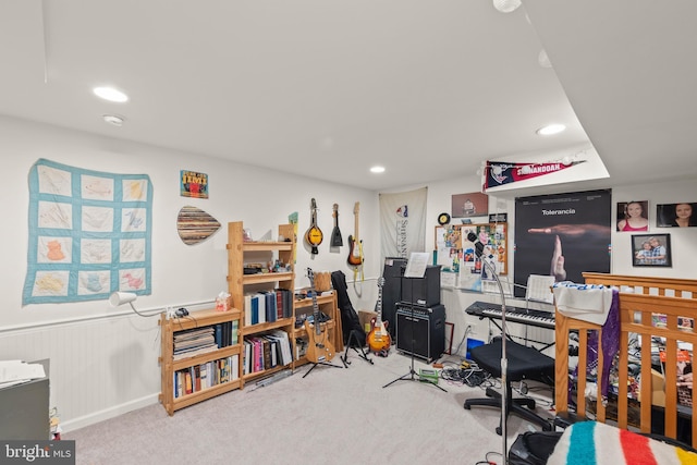419 Westside Station Dr, Winchester, VA 22601 - carpeted office with a wainscoted wall and recessed lighting