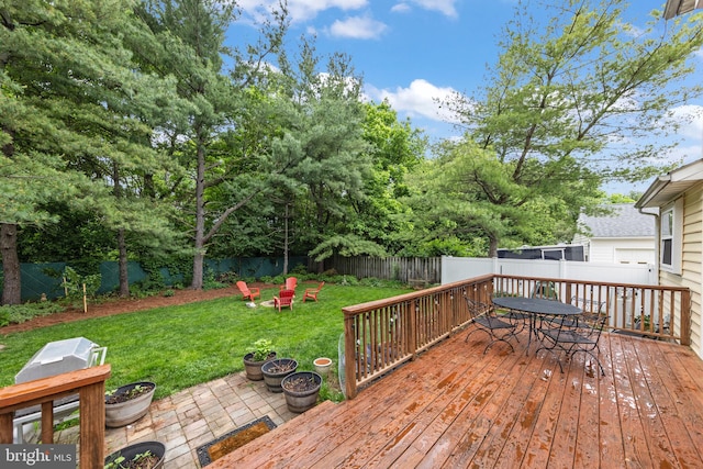 419 Westside Station Dr, Winchester, VA 22601 - deck featuring outdoor dining area