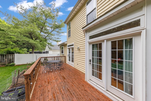 419 Westside Station Dr, Winchester, VA 22601 - wooden terrace featuring outdoor dining space