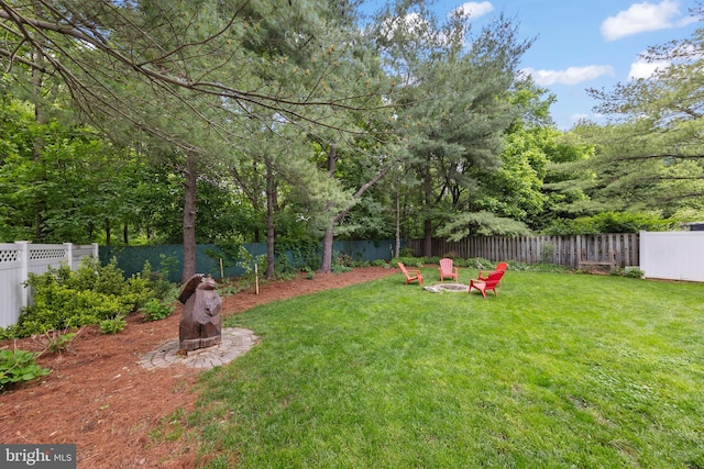 419 Westside Station Dr, Winchester, VA 22601 - view of yard featuring a fire pit