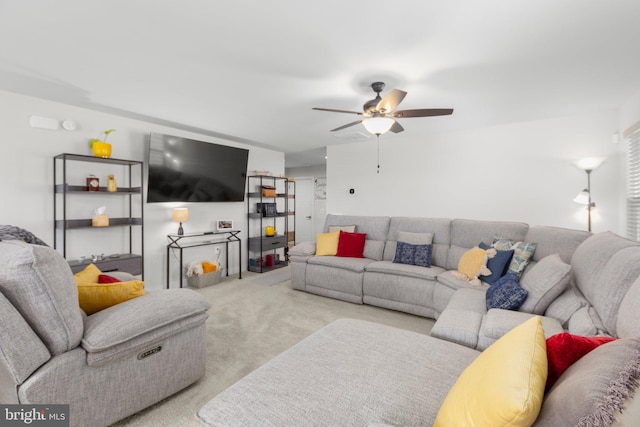 12037 Angora Dr, King George, VA 22485 - living area with carpet and a ceiling fan