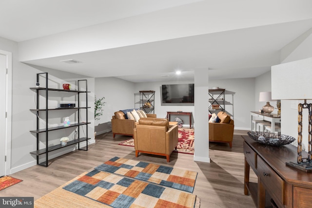 12037 Angora Dr, King George, VA 22485 - living room featuring light wood finished floors, baseboards, and a fireplace