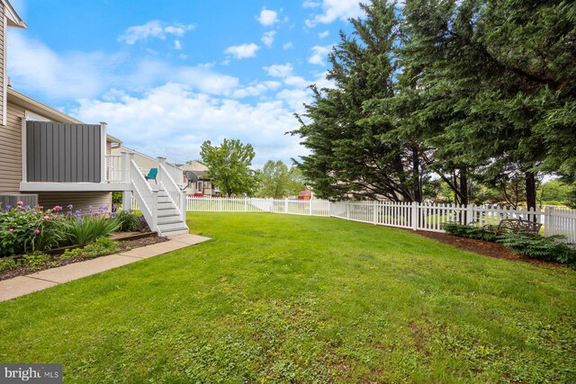 21 Bancroft St, Taneytown, MD 21787 - view of yard featuring stairway and a deck