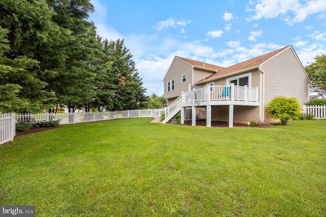 21 Bancroft St, Taneytown, MD 21787 - back of property featuring a deck and stairs