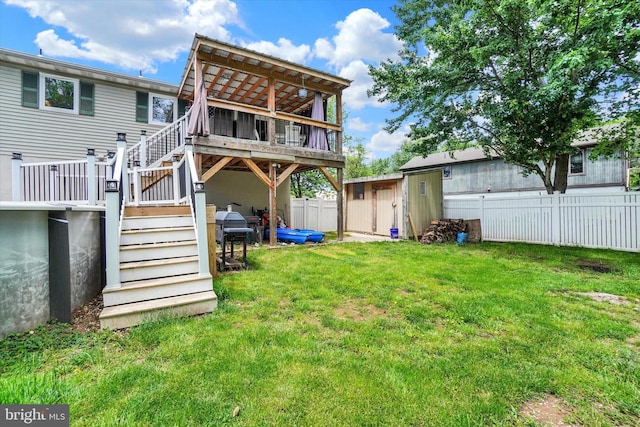 3111 Jessica Rd, Dover, PA 17315 - back of house with stairs and a deck