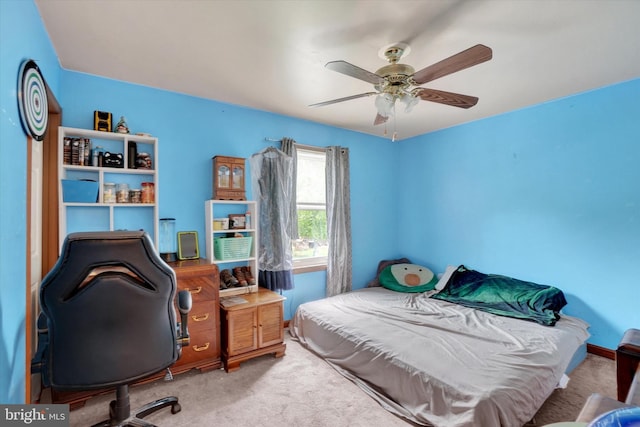 3111 Jessica Rd, Dover, PA 17315 - carpeted bedroom with a desk and a ceiling fan