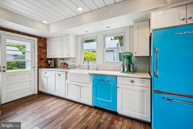 23274 Holly Park Dr, Preston, MD 21655 - kitchen featuring high end fridge, dishwashing machine, a sink, healthy amount of natural light, and recessed lighting