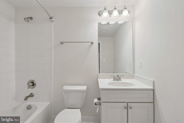 11202 King Gallahan Ct, Clinton, MD 20735 - bathroom with toilet, vanity, and shower / tub combination
