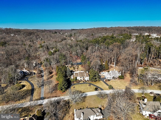 657 N Heilbron Dr, Media, PA 19063 - aerial view of property and surrounding area with a forest and nearby suburban area
