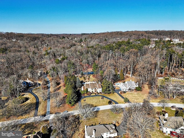 657 N Heilbron Dr, Media, PA 19063 - aerial view of property and surrounding area featuring a heavily wooded area