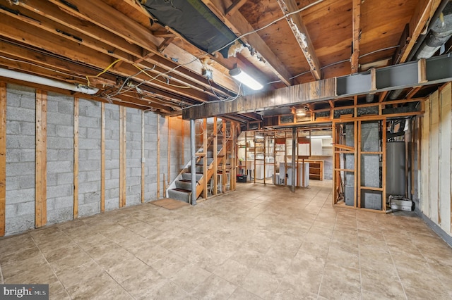 225 Dunlap Rd, Pasadena, MD 21122 - unfinished basement with water heater