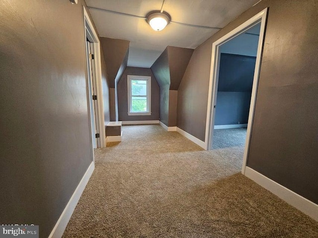 413 10th Ave, Altoona, PA 16602 - additional living space with carpet floors, vaulted ceiling, and baseboards