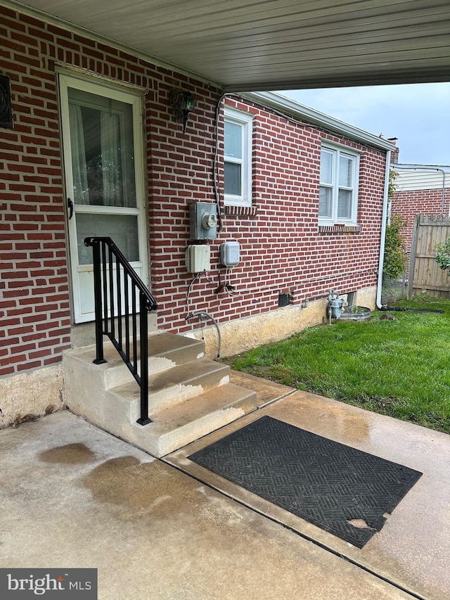 206 Taylor Rd, Wilmington, DE 19804 - doorway to property with brick siding