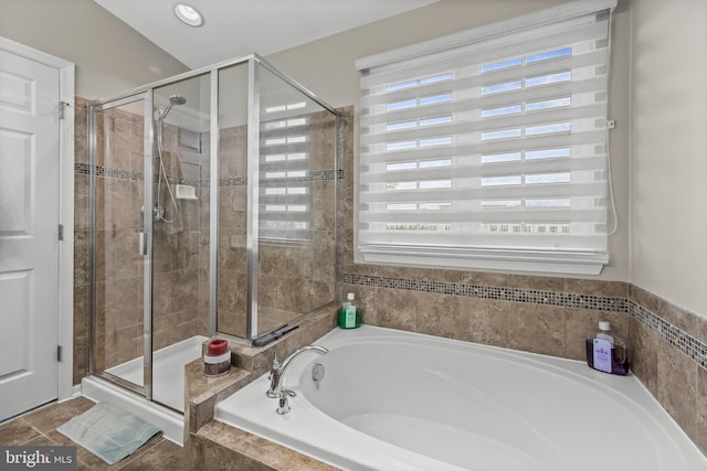 129 Helen Dr, Cinnaminson, NJ 08077 - bathroom featuring a bath, a shower stall, and healthy amount of natural light