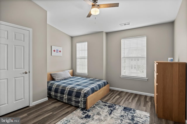 129 Helen Dr, Cinnaminson, NJ 08077 - bedroom with wood finished floors and ceiling fan