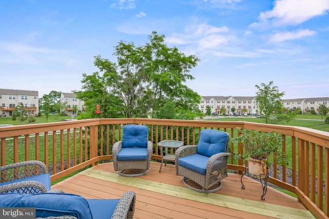 129 Helen Dr, Cinnaminson, NJ 08077 - wooden terrace with a residential view