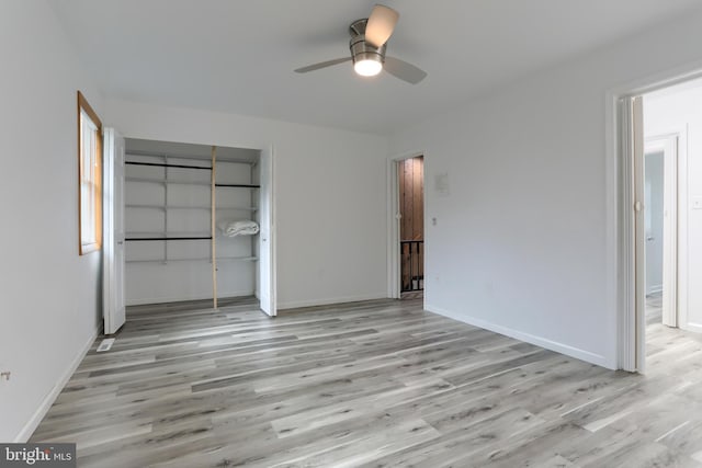 69 Drexel Pl, New Cumberland, PA 17070 - unfurnished bedroom with light wood-style flooring, a closet, and baseboards