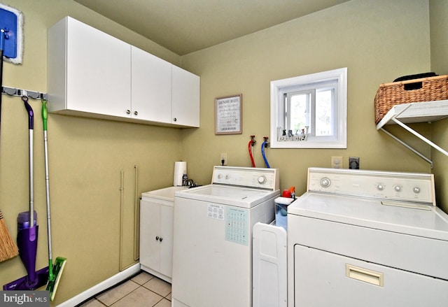 985 Jeffrey Dr, Southampton, PA 18966 - laundry area with separate washer and dryer, cabinet space, and light tile patterned floors