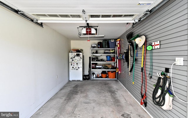 985 Jeffrey Dr, Southampton, PA 18966 - garage with freestanding refrigerator and baseboards