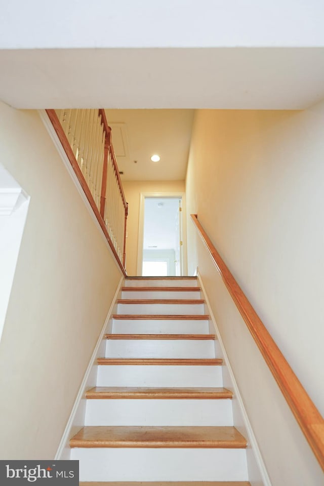 224 Canal Park Dr Unit 104, Salisbury, MD 21804 - staircase featuring recessed lighting
