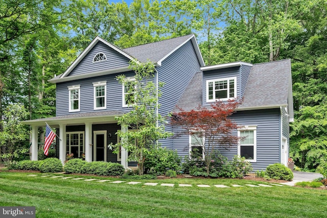 166 Nutwell Rd, Deale, MD 20751 - view of front of house with a front yard and roof with shingles