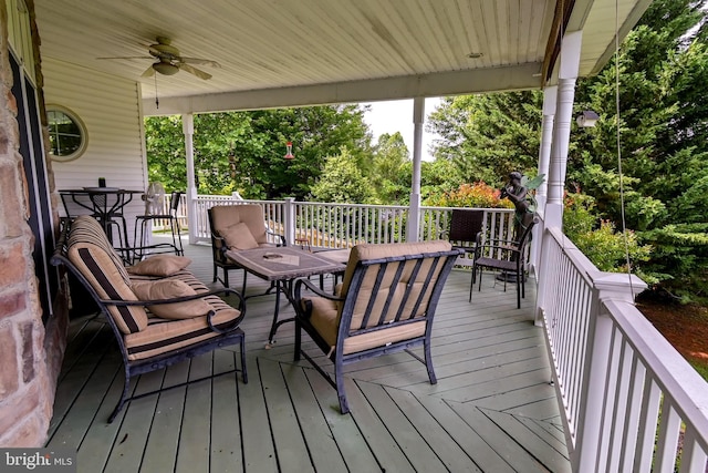 170 Vaughndom Way, Martinsburg, WV 25404 - wooden deck with a ceiling fan