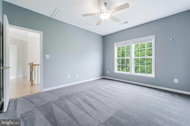 21934 Windover Dr, Broadlands, VA 20148 - empty room with attic access, carpet, a ceiling fan, and baseboards