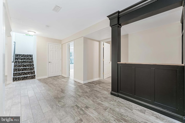 21934 Windover Dr, Broadlands, VA 20148 - unfurnished room featuring stairway, light wood-style flooring, and baseboards