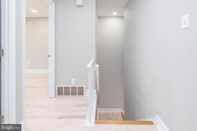 1420 Alexander Way, Bensalem, PA 19020 - staircase with wood finished floors, recessed lighting, and baseboards
