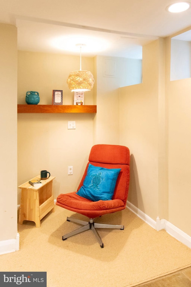 6306 Blackburn Ct, Baltimore, MD 21212 - sitting room with carpet floors and baseboards