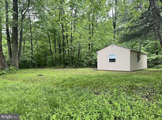 1374 Mccabe Rd, Landisburg, PA 17040 - view of yard with an outbuilding and a wooded view